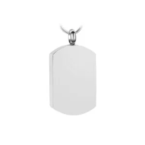 Memorial Pendant - Dog Tag - Silver