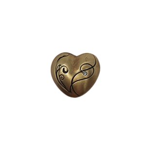Appliqué en laiton – Coeur – Laiton antique