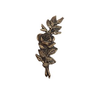 Appliqué en laiton – Rose – Laiton antique