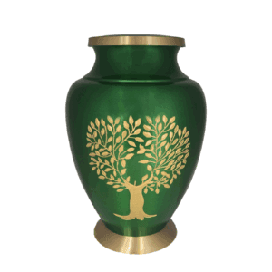 Urne funéraire en laiton - Arbre de vie éclatant