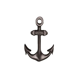 Appliqué en laiton – Ancre – Argent antique