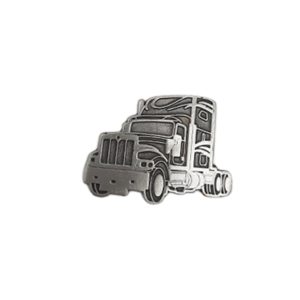 Appliqué en laiton – Camion – Argent antique