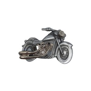 Appliqué en laiton – Moto prestige – Argent antique