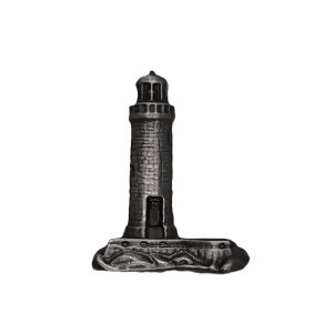 Appliqué en laiton – Phare – Argent antique