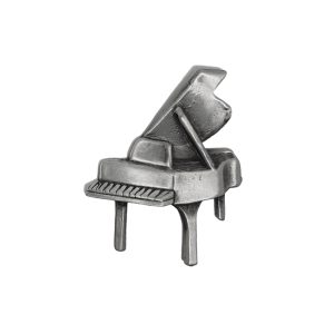 Appliqué en laiton – Piano – Argent antique