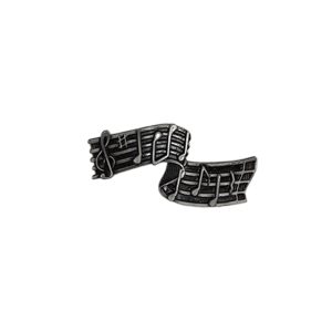 Appliqué en laiton – Portée de musique – Argent antique