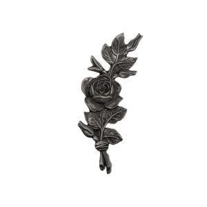 Appliqué en laiton – Rose – Argent antique