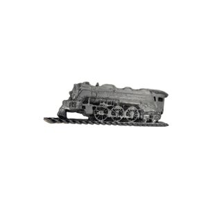 Appliqué en laiton – Train – Argent antique