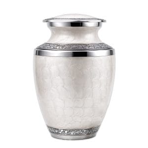 Urne funéraire en laiton - Harmonie - Blanc