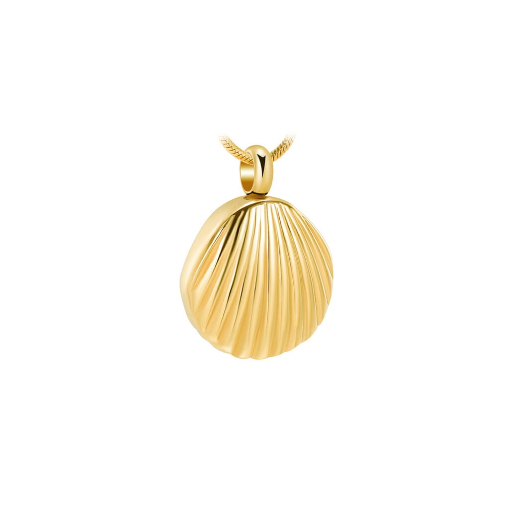 Pendentif Coquillage Avec Perle En Or Massif 18K - Vintage Italie Années 70 - Occasion