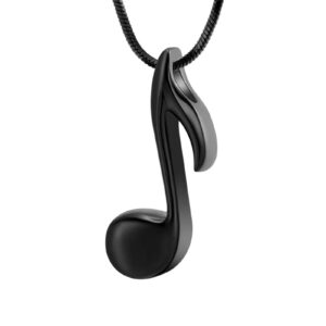Pendentif funéraire - Note de musique - Noir
