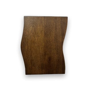 Wooden Funeral Urn - Curved - Brown