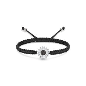 Bracelet funéraire - Fleur - Noir