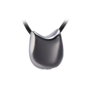 Pendentif funéraire - Tête chat - Noir