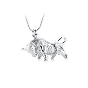 Pendentif funéraire - Taureau - Argent
