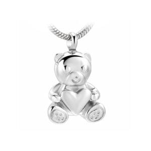 Pendentif funéraire - Ourson - Argent