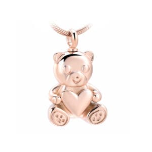 Pendentif funéraire - Ourson - Or rose
