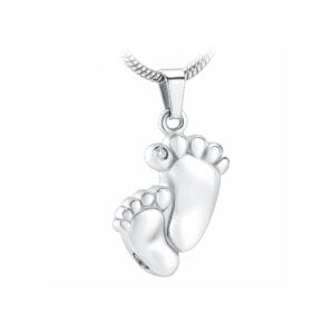 Pendentif funéraire - Duo pieds - Argent