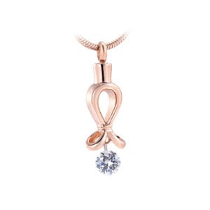 Pendentif funéraire - Brillant souvenir - Rose