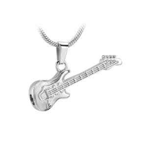 Pendentif funéraire - Guitare électrique - Argent