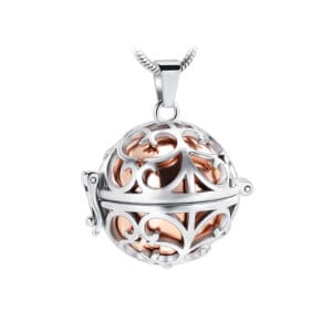Pendentif funéraire - Sphère - Argent et or rose