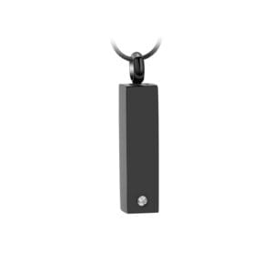 Pendentif funéraire - Petit tube - Noir