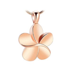 Pendentif funéraire - Fleur d'antan - Or rose