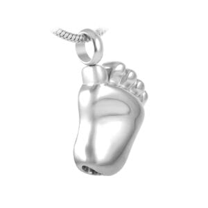 Pendentif funéraire - Petit pied - Argent