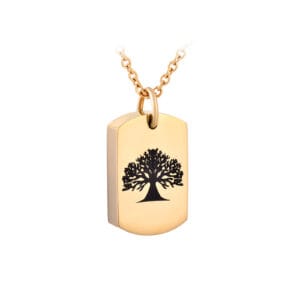 Pendentif funéraire - Tag arbre éternel - Or