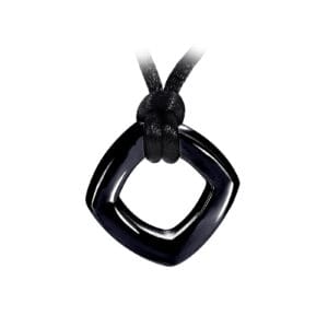 Pendentif funéraire - Excalibur losange - Noir