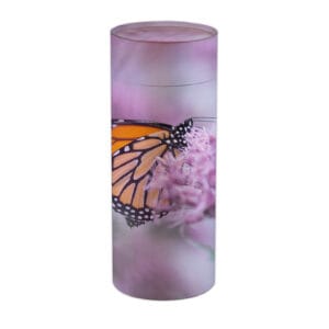 Urne funéraire écologique - Tube modèle 17 - Papillon