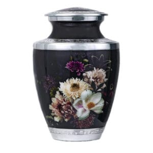 Aluminium funeral urn - Sweet bouquet