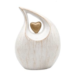 Urne funéraire en laiton - Goutte coeur doré - Modèle 2