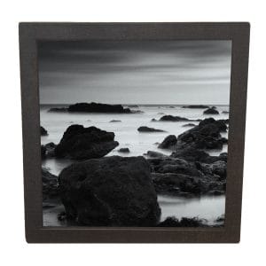 Urne funéraire en bois – Doux repos - Noir avec Photo - Modèle 4