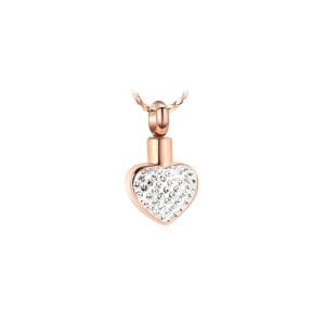 Pendentif funéraire - Cœur précieux - Or rose