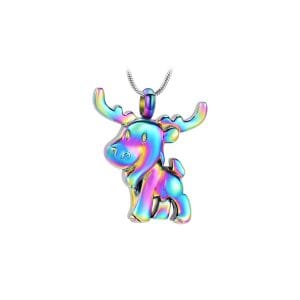 Pendentif funéraire - Renne multicolore