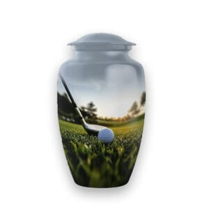 Urne funéraire en aluminium – Golfeur
