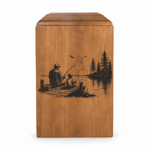 LIQUIDATION - Urne funéraire en bois – Élégance - Brun noyer - Pêche