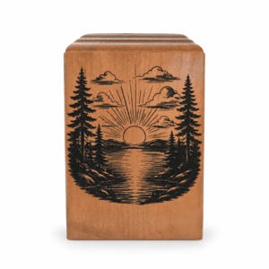 LIQUIDATION - Urne funéraire en bois – Élégance - Brun noyer - Vie éternelle