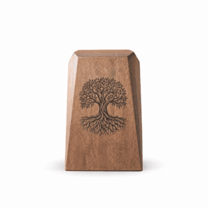 CLEARANCE - Wooden funeral urn - Millennium - Roots of Remembrance